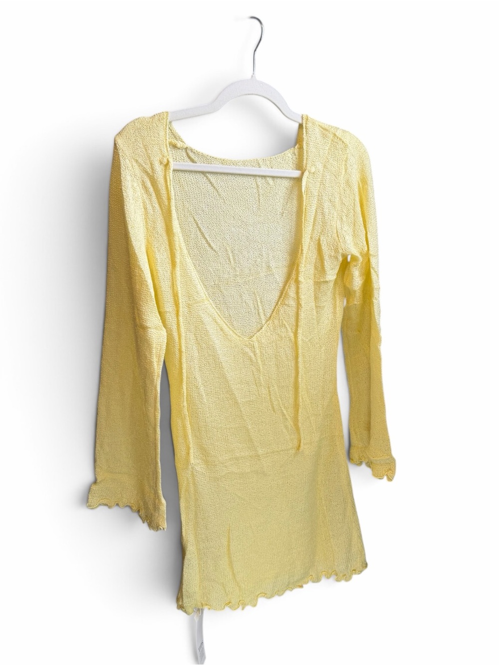 Yellow Lightweight Long-Sleeve Tunic Top